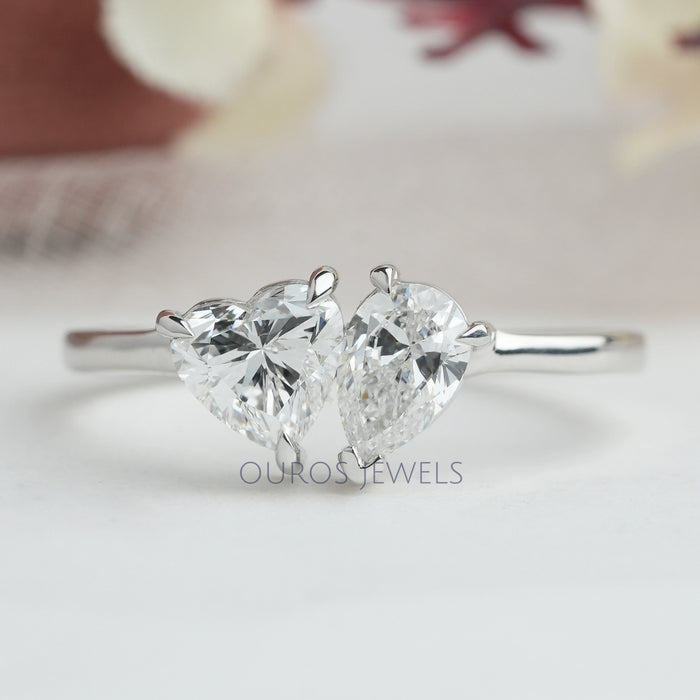 Heart And Pear Lab Diamond Toi Moi Engagement Ring