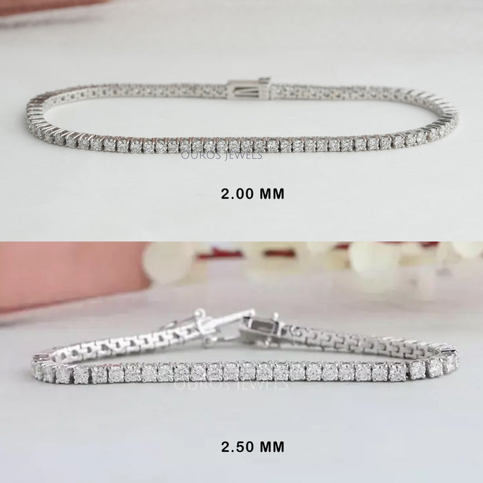 Armband Mit 2.50 mm Großen, Nachhaltig Gewonnenen Diamanten