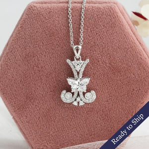 Butterfly Cut Lab Grown Diamond Pendant