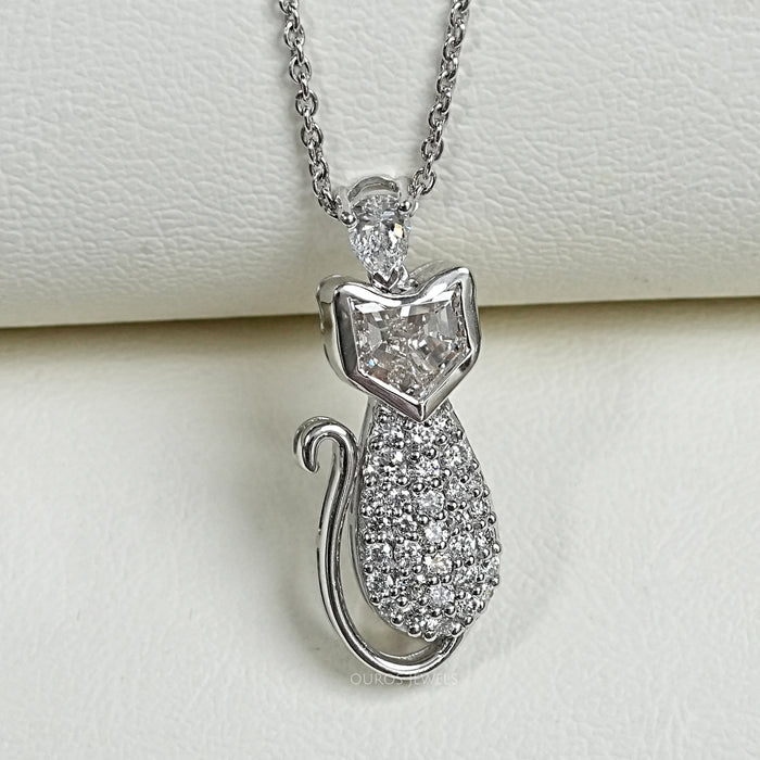 Cat Cut Lab Grown Diamond Pendant