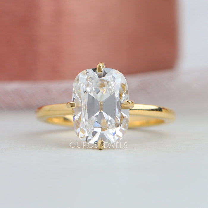 Old Mine Cushion Cut Solitaire Engagement Ring