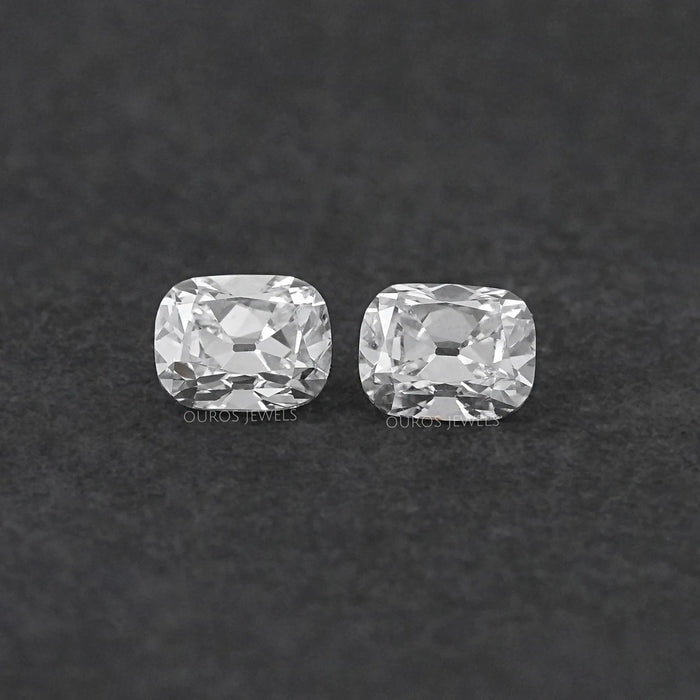Lab Diamond Old Mine Cushion Matching Pair