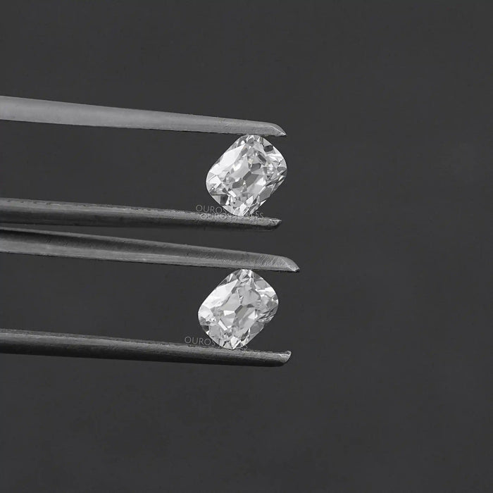Lab Diamond Old Mine Cushion Matching Pair