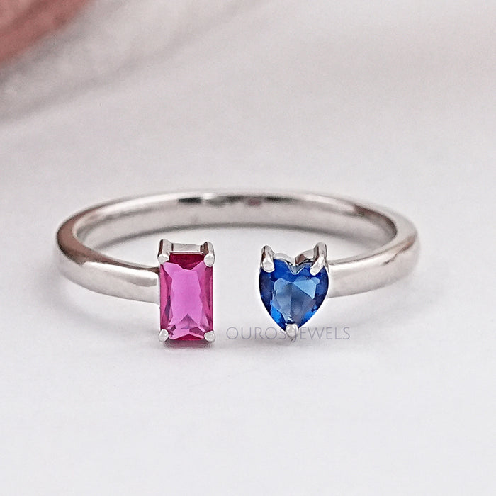 Offene Manschette Edelstein Ring