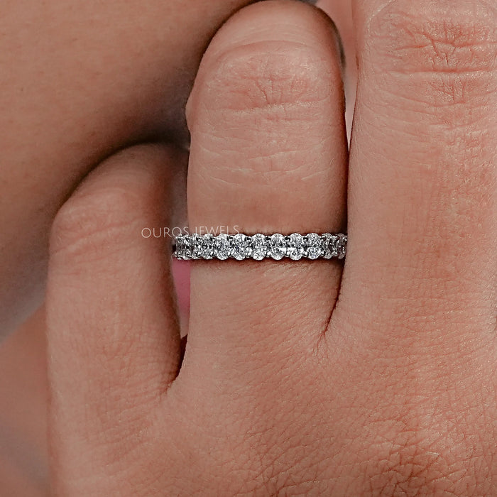 Ovaler Schliff Labor Diamant Jahrestag Ring