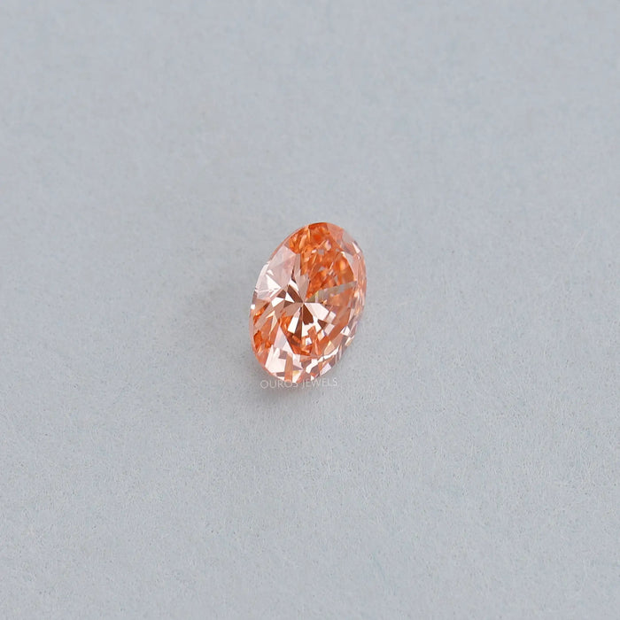 0,82 Karat Schick Rosa Oval Schliff Labor Gezüchteter Diamant