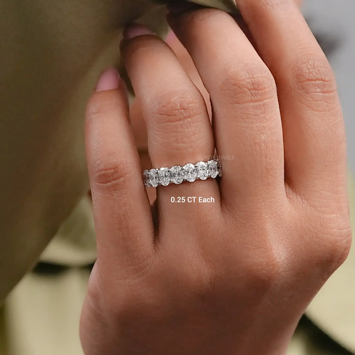 0.25 CT Ovalschliff  Labor Diamant Ewiges Band