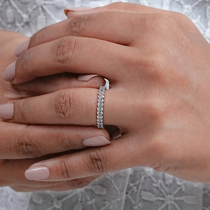 Ovaler Schliff Labor Diamant Jahrestag Ring