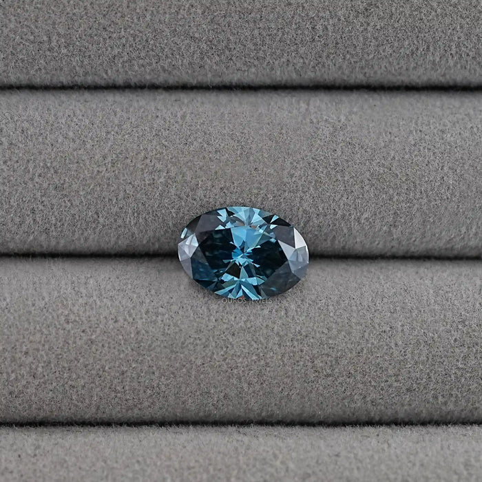 Fancy Deep Blue Oval Lab Grown Loose Diamond