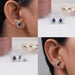 sapphire and diamond cluster earrings 