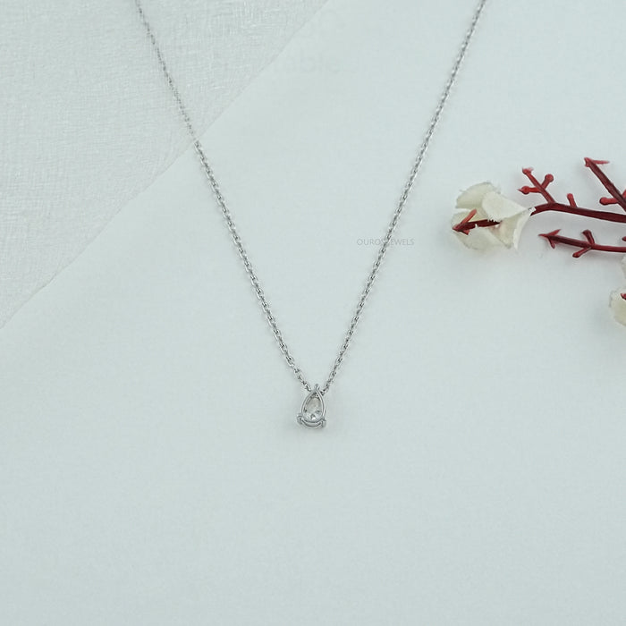 Pear Lab Diamond Solitaire Pendant