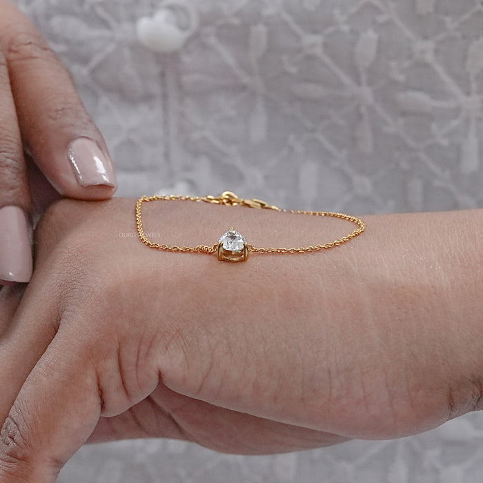 Pear Cut Lab Grown Diamond Solitaire Bracelet