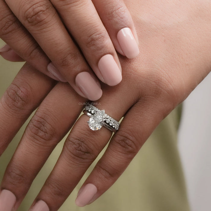 Labordiamant Ring mit Birnenschliff