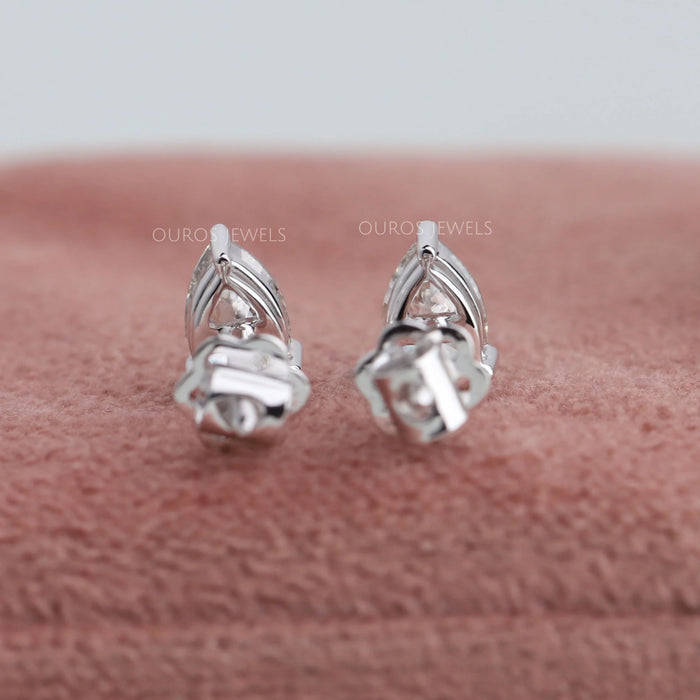 Olive  Pear Diamond  Stud Earrings