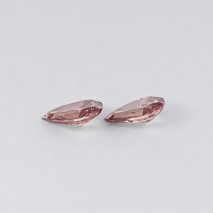 Rediesh Pink Pear Lab Diamond Matching Pair