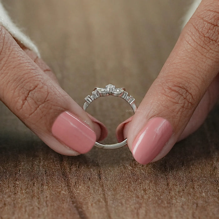 Birne Diamant Schmetterling Geformt Ring