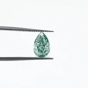 [Brilliant Green Pear Cut Lab Grown Diamond]-[Ouros Jewels]