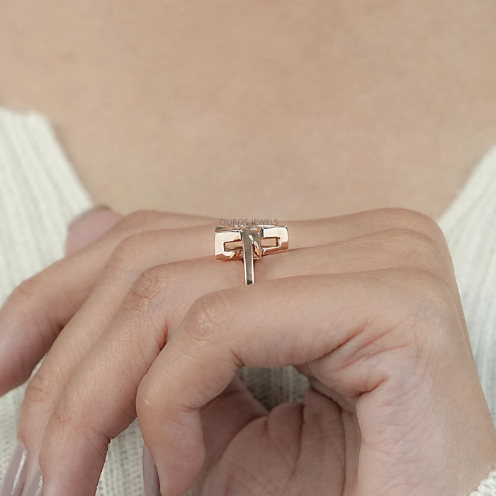 Sternschliff Lünettenfassung Solitär Verlobungsring