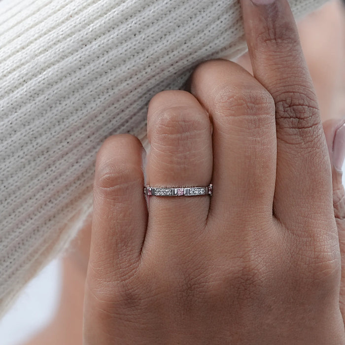 Round Cut Lab Diamond Stacking Band