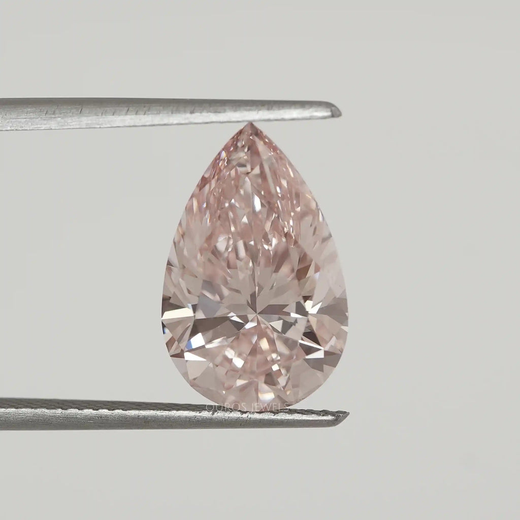 5.11 Karat Birnenformiger Schickes rosa Labor Diamant