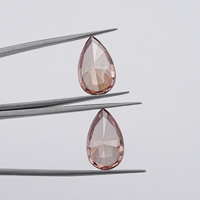 Rediesh Pink Pear Lab Diamond Matching Pair
