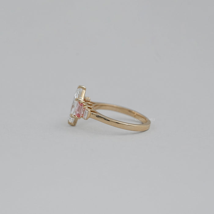 Niederlandischer Marquise Baguetteschliff Diamantring