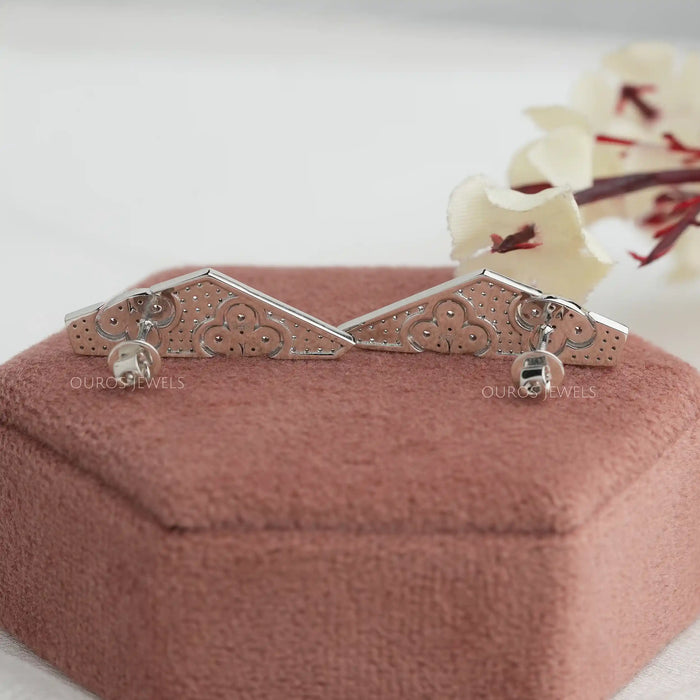 [Back Side View of Screw Back Earrings]-[Ouros Jewels]