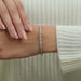 Princess Cut Lab Grown Diamond Tennis Bracelet Bracelet