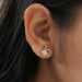 stylish princess diamond stud earring