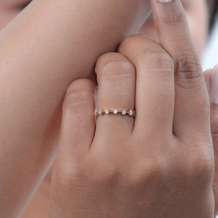 Seven Stone Round Lab Diamond Engagement Ring