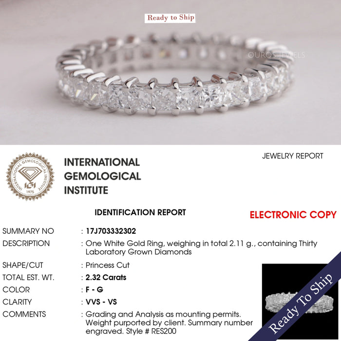 Ehering im Princess-Schliff