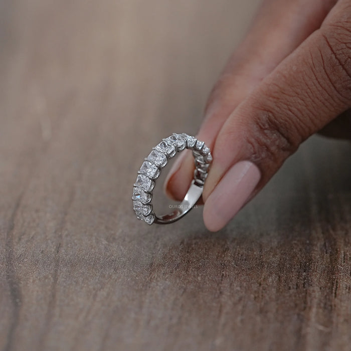 Radiant Cut Lab Grown Diamond Eternity Anniversary Band