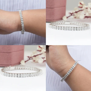 Radiant Cut Lab Grown Diamond Tennis Bracelet