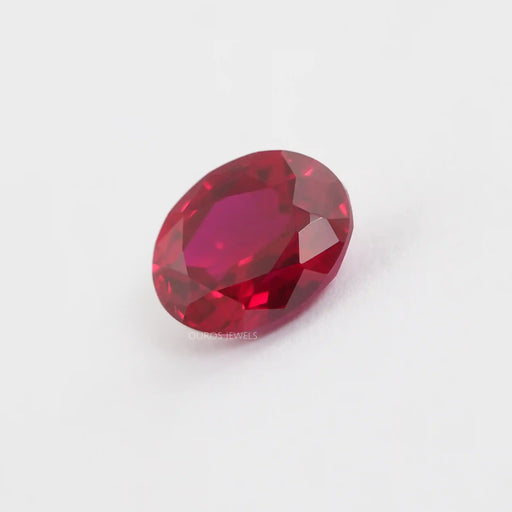 Zambian Ruby Oval Cut Gemstone With IGI  Certified Diamond