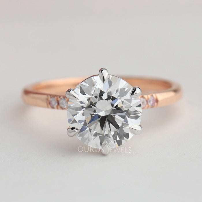 Rose Gold Runder Labor Diamanten Ring