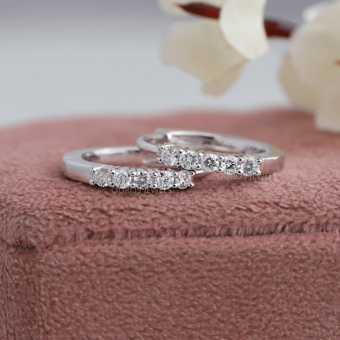 Round Lab Grown Diamond Hoop Earring