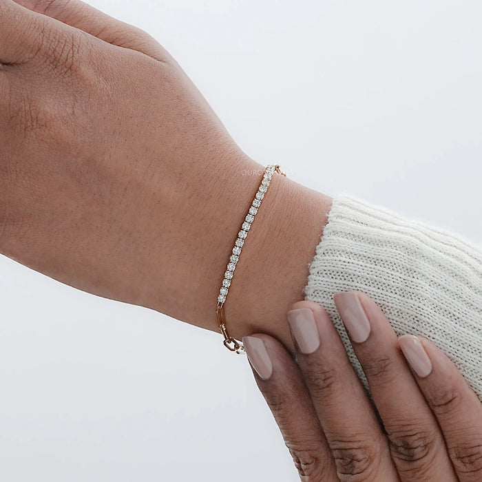 Rundschliff Labor Diamant Glieder Armband