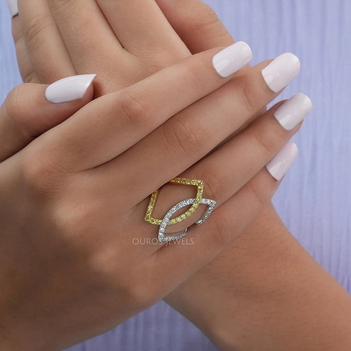 Cocktailparty-Ring mit Rundschliff