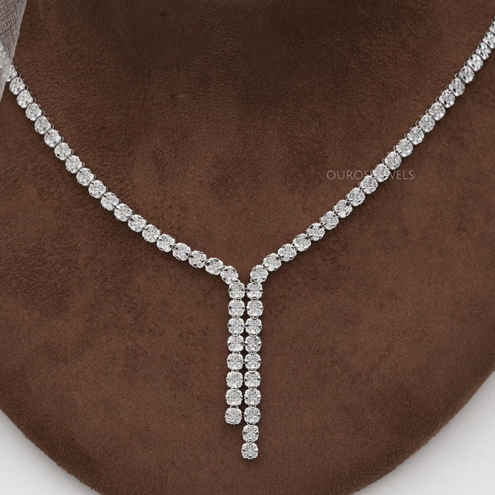 Round Cut  Lab Grown Diamond Necklace Set