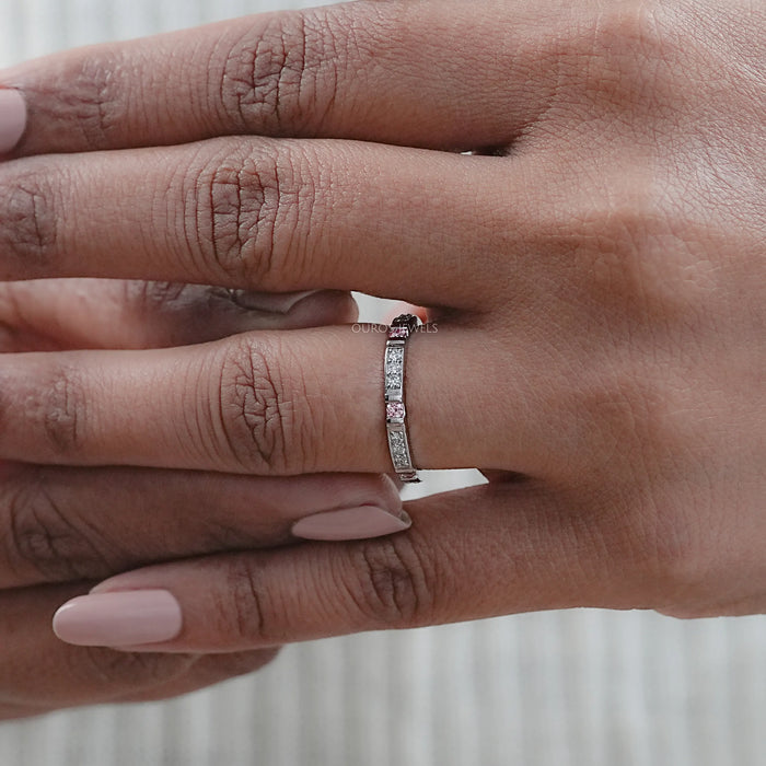 Round Cut Lab Diamond Stacking Band