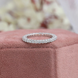 2.10 MM Round Cut Lab Grown Diamond Eternity Wedding Band