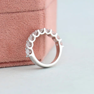 round diamond half eternity band 