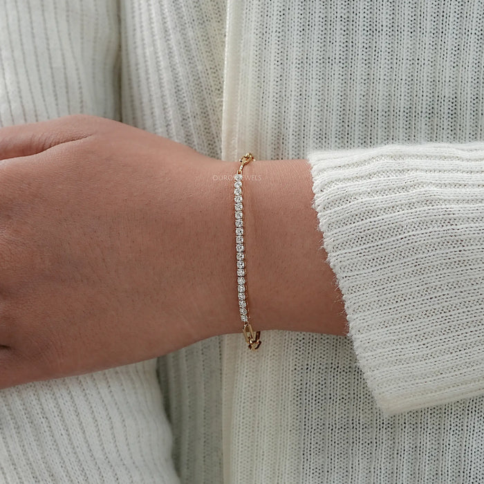 Rundschliff Labor Diamant Glieder Armband