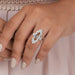 [A Women wearing Semi Mount Engagement Ring]-[Ouros Jewels]