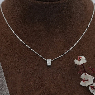 Radiant Lab Grown Diamond Solitaire Pendant