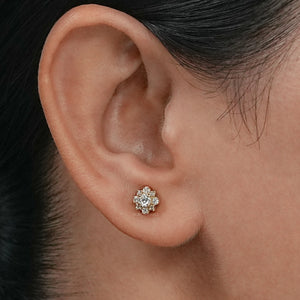 Lab Grown Cluster Diamond Studs