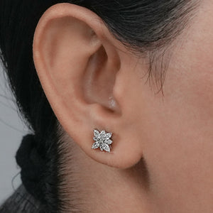 Flower Cluster Stud Earrings