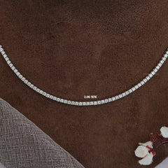 Stunning Round Cut Lab Diamond Tennis Necklace