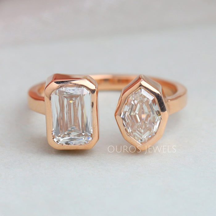 Scherenschnitt Moval Diamant Toi Et Moi Verlobungsring