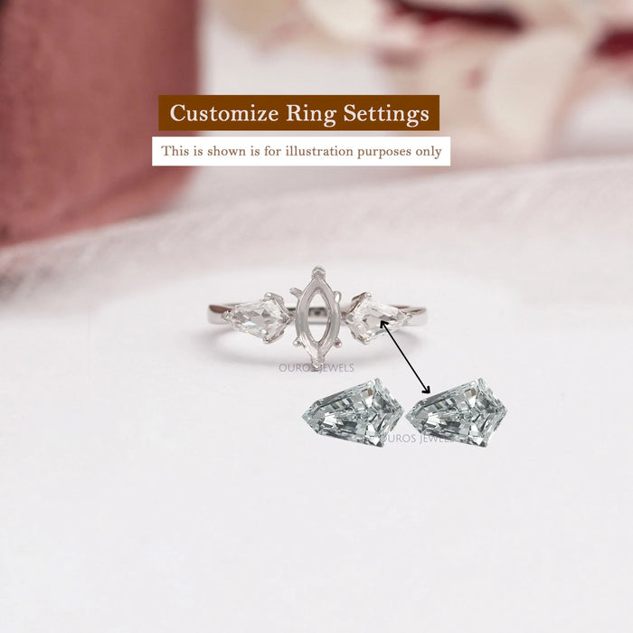 Stufen Schliff Schild Labor Diamant Paar